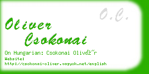 oliver csokonai business card